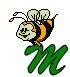 GIF animado (28641) Letra mayuscula m abeja