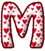 GIF animado (26445) Letra mayuscula m corazoncitos colores