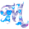 GIF animado (26674) Letra mayuscula m corazones azules