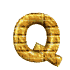 GIF animado (25879) Letra mayuscula q amarilla ladrillo