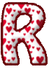 GIF animado (26450) Letra mayuscula r corazoncitos colores
