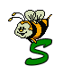 GIF animado (28647) Letra mayuscula s abeja