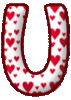 GIF animado (26453) Letra mayuscula u corazoncitos colores