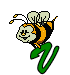 GIF animado (28650) Letra mayuscula v abeja