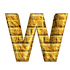 GIF animado (25885) Letra mayuscula w amarilla ladrillo