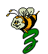 GIF animado (28654) Letra mayuscula z abeja