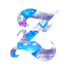GIF animado (26687) Letra mayuscula z corazones azules