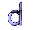 GIF animado (27826) Letra minuscula d azul