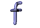 GIF animado (27828) Letra minuscula f azul