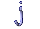 GIF animado (27832) Letra minuscula j azul