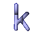 GIF animado (27833) Letra minuscula k azul