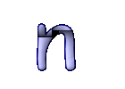 GIF animado (27836) Letra minuscula n azul