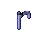 GIF animado (27841) Letra minuscula r azul
