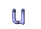 GIF animado (27844) Letra minuscula u azul
