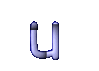 GIF animado (27844) Letra minuscula u azul