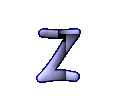 GIF animado (27850) Letra minuscula z azul