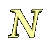 GIF animado (25433) Letra n amarilla