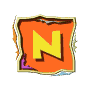 GIF animado (25568) Letra n amarilla con marco