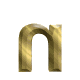 GIF animado (26041) Letra n amarilla metal dorada