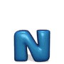 GIF animado (28082) Letra n azul