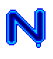 GIF animado (27437) Letra n azul mayuscula