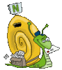 GIF animado (29177) Letra n caracol