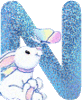 GIF animado (29376) Letra n conejito