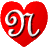 GIF animado (26935) Letra n corazon latiendo