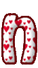 GIF animado (26459) Letra n corazoncitos colores
