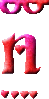 GIF animado (26521) Letra n corazoncitos romanticos