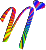 GIF animado (26786) Letra n corazones colores