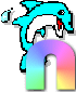 GIF animado (29350) Letra n delfin