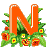 GIF animado (27054) Letra n flores