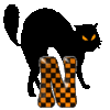 GIF animado (30019) Letra n gato negro
