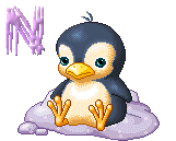 GIF animado (29034) Letra n pinguino