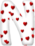 GIF animado (27220) Letra n romantica corazones