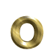 GIF animado (26042) Letra o amarilla metal dorada
