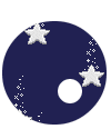 GIF animado (28225) Letra o azul estrellas