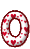 GIF animado (26460) Letra o corazoncitos colores