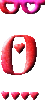 GIF animado (26522) Letra o corazoncitos romanticos