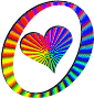 GIF animado (26787) Letra o corazones colores
