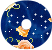 GIF animado (28177) Letra o estrellas rosas
