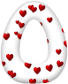 Imagen GIF de Letra o romantica corazones animado
