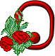 GIF animado (27299) Letra o romantica rosas rojas