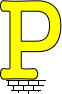 GIF animado (25506) Letra p amarilla divertida