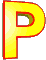 GIF animado (25729) Letra p amarilla roja