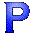 GIF animado (28252) Letra p azul anil