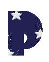 GIF animado (28226) Letra p azul estrellas
