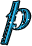 GIF animado (27477) Letra p azul turquesa