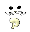 GIF animado (29837) Letra p bigotes gato